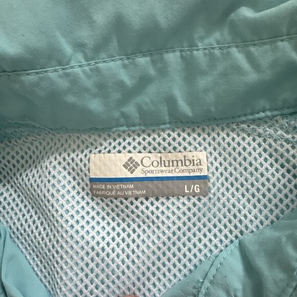 Columbia PFG Shirt Womens Large Turquoise Long Sleeve Performance Vented Outdoor - Picture 3 of 9